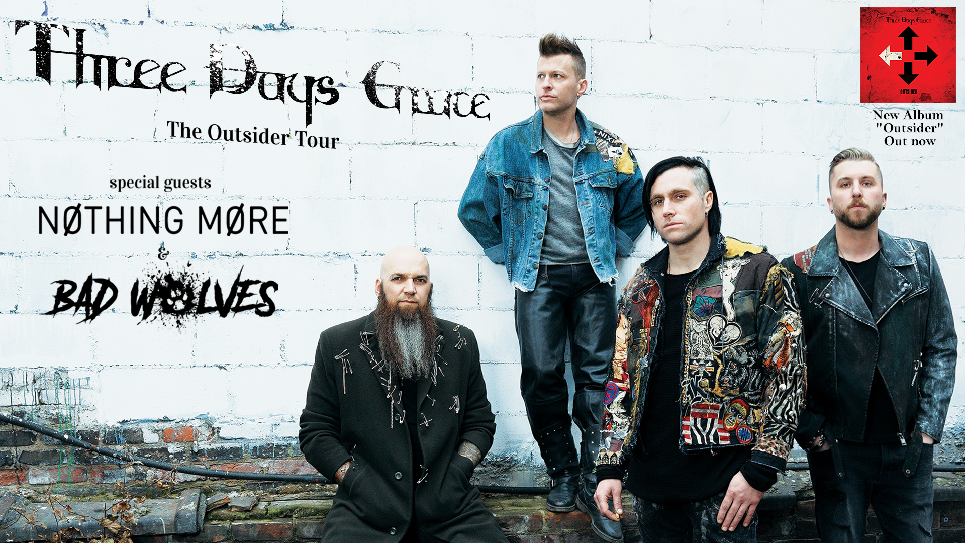 Three Days Grace The Outsider Tour with special guests Nothing More and Bad Wolves at the SOEC in Penticton on Saturday, December 15