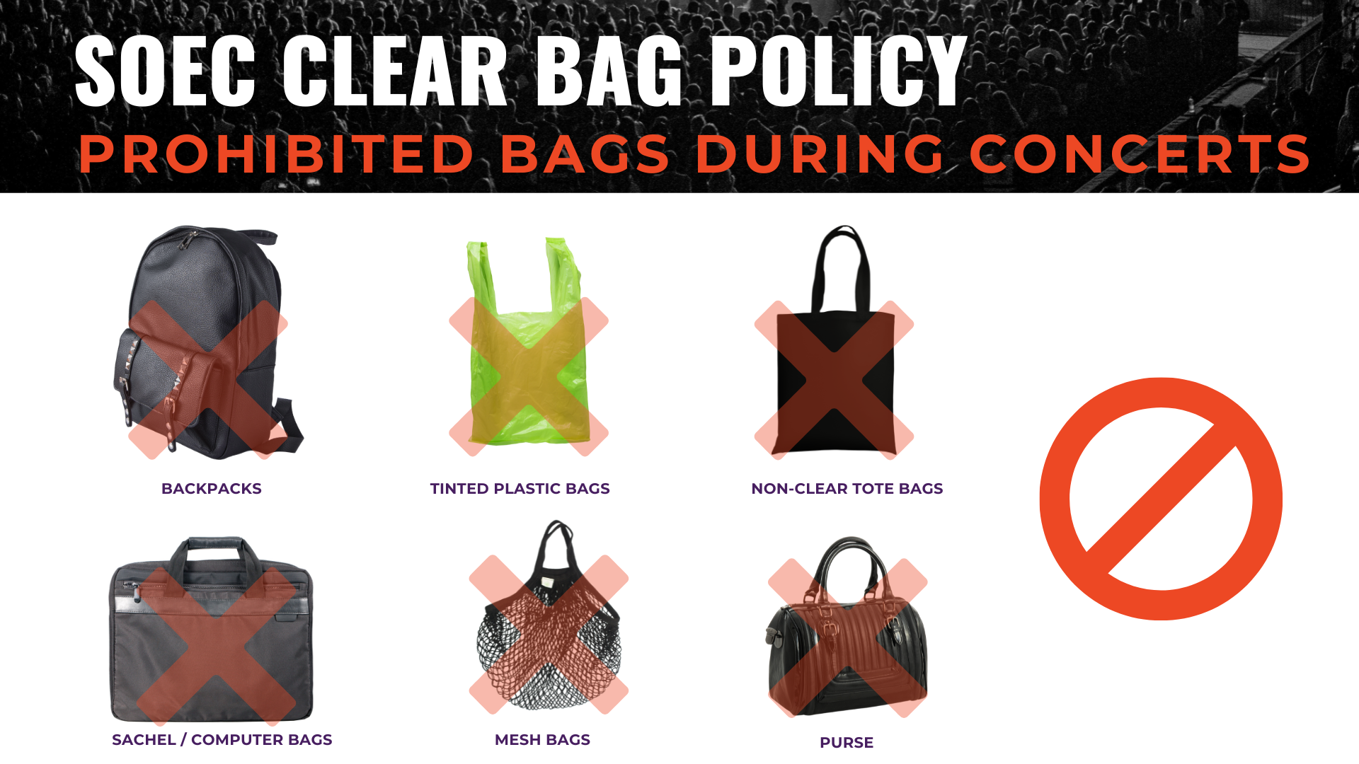 Clear Bag Policy | South Okanagan Events Centre