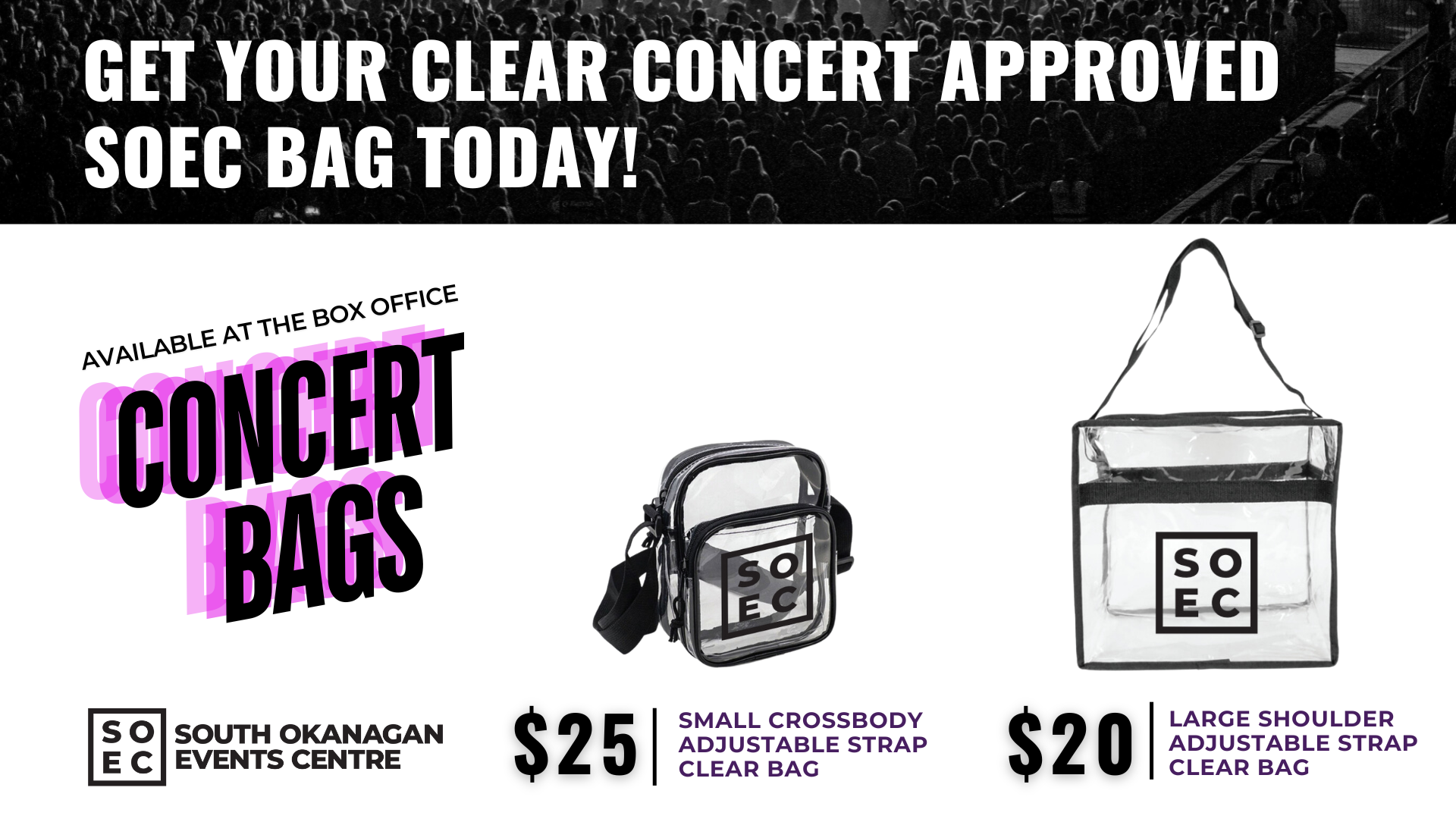 Clear Bag Policy | South Okanagan Events Centre