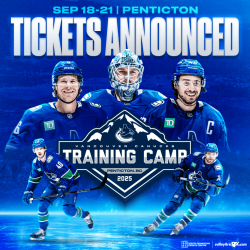 Canucks Announce 2025 Training Camp Tickets Go On Sale September 9